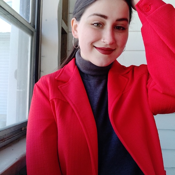 VINTAGE RED BLAZER - Picture 3 of 6